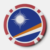 Flagge der Marshall-Inseln Pokerchips (Rückseite)