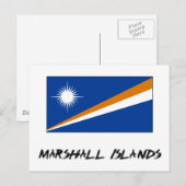 Flagge der Marshall-Inseln Postkarte (Vorne/Hinten)