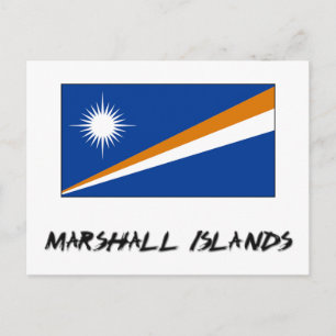 Flagge der Marshall-Inseln Postkarte