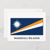 Flagge der Marshall-Inseln Postkarte (Vorne/Hinten)