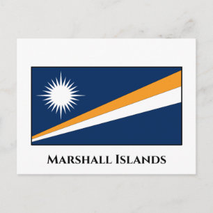 Flagge der Marshall-Inseln Postkarte