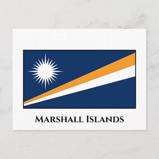 Flagge der Marshall-Inseln Postkarte (Vorderseite)