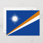 Flagge der Marshall-Inseln Postkarte (Vorne/Hinten)
