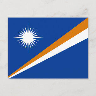 Flagge der Marshall-Inseln Postkarte