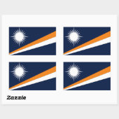 Flagge der Marshall-Inseln Rechteckiger Aufkleber (Blatt)