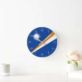 Flagge der Marshall-Inseln Runde Wanduhr (Zuhause)