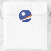 Flagge der Marshall-Inseln Runder Aufkleber (Tasche)