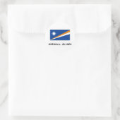 Flagge der Marshall-Inseln Runder Aufkleber (Tasche)