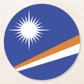 Flagge der Marshall-Inseln Runder Pappuntersetzer (Vorderseite)