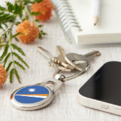 Flagge der Marshall-Inseln Schlüsselanhänger (Seite)