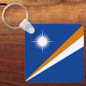 Flagge der Marshall-Inseln Schlüsselanhänger (Vorderseite)
