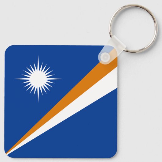 Flagge der Marshall-Inseln Schlüsselanhänger (Rückseite)