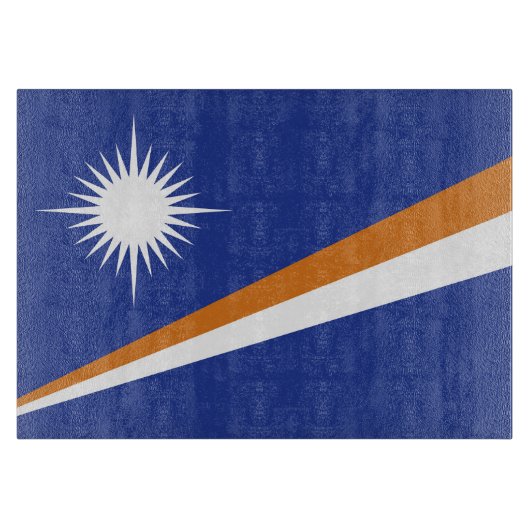Flagge der Marshall-Inseln Schneidebrett (Vorderseite)