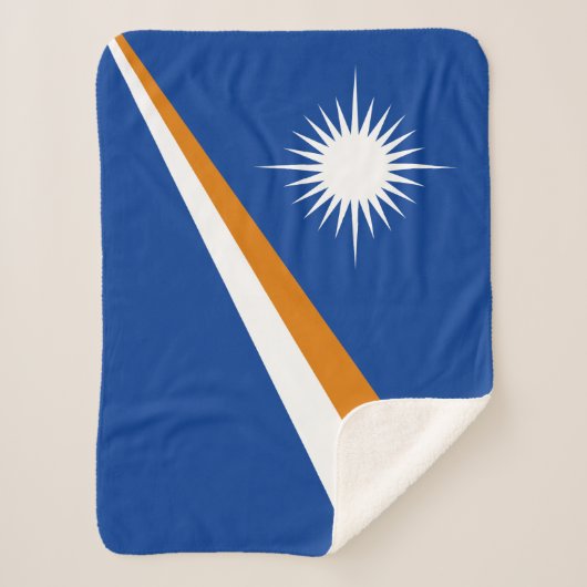 Flagge der Marshall-Inseln Sherpadecke (Vorderseite)