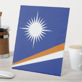 Flagge der Marshall-Inseln Sockelschild (In Situ)