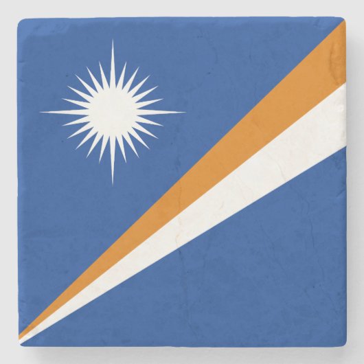 Flagge der Marshall-Inseln Steinuntersetzer (Vorderseite)
