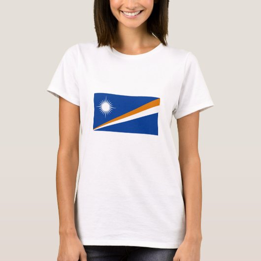 Flagge der Marshall-Inseln T-Shirt (Vorderseite)