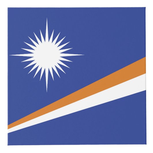 Flagge der Marshall-Inseln Würfel (Vorderseite)