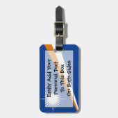 Flagge der Marshall Islands Easy ID Persönliche Da Gepäckanhänger (Vorderseite vertikal)