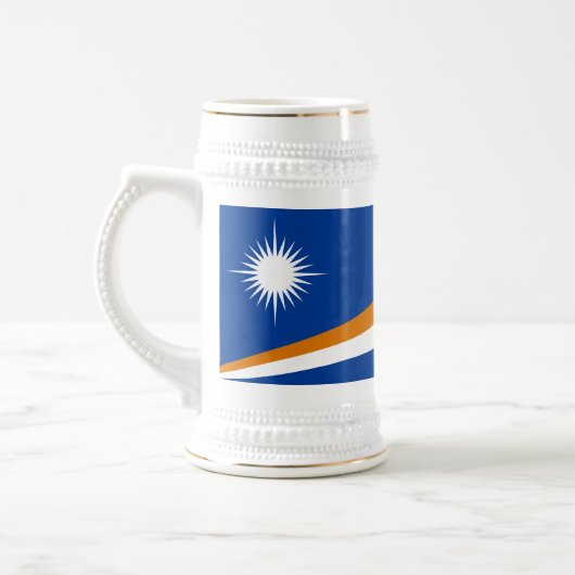Flagge der Marshallinseln Bierglas (Links)