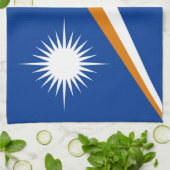 Flagge der Marshallinseln Geschirrtuch (Gefaltet)