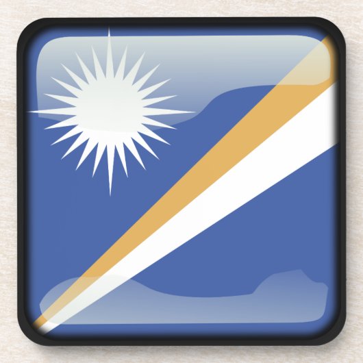 Flagge der Marshallinseln Getränkeuntersetzer (Vorderseite)