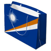 Flagge der Marshallinseln Große Geschenktüte (Rückseite Schrägansicht)