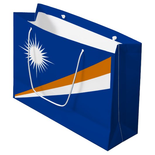 Flagge der Marshallinseln Große Geschenktüte (Vorderseite Schrägansicht)