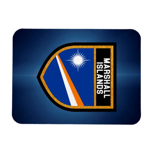 Flagge der Marshallinseln Magnet (Horizontal)