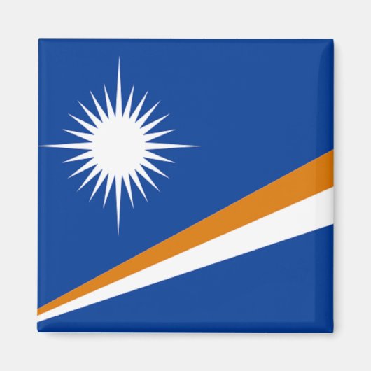Flagge der Marshallinseln Magnet (Vorne)