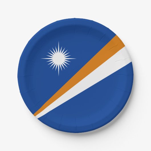 Flagge der Marshallinseln Pappteller (Vorderseite)