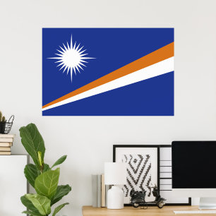 Flagge der Marshallinseln Poster