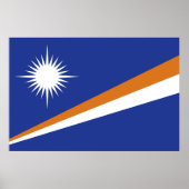 Flagge der Marshallinseln Poster (Vorne)
