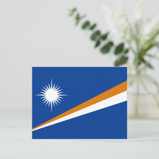 Flagge der Marshallinseln Postkarte (Stehend Vorderseite)