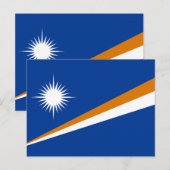 Flagge der Marshallinseln Postkarte (Vorne/Hinten)