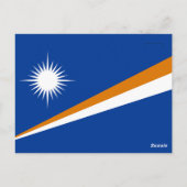 Flagge der Marshallinseln Postkarte (Rückseite)