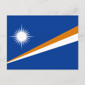 Flagge der Marshallinseln Postkarte (Vorderseite)