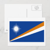 Flagge der Marshallinseln Postkarte (Vorne/Hinten)