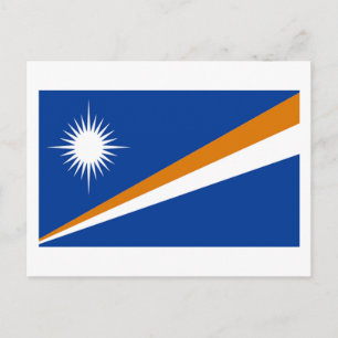 Flagge der Marshallinseln Postkarte