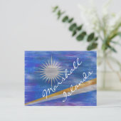 Flagge der Marshallinseln Postkarte (Stehend Vorderseite)