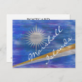 Flagge der Marshallinseln Postkarte (Vorne/Hinten)