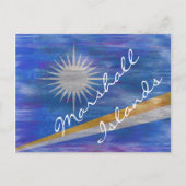 Flagge der Marshallinseln Postkarte (Vorderseite)