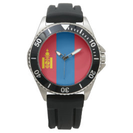 Flagge der Mongolei Armbanduhr