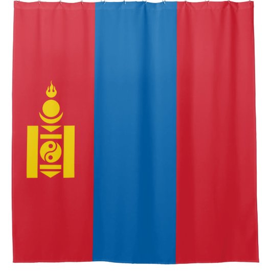 Flagge der Mongolei Duschvorhang (Vorderseite)