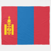 Flagge der Mongolei Fleecedecke (Vorderseite (Horizontal))