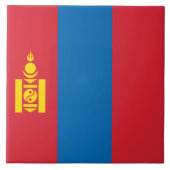 Flagge der Mongolei Fliese (Vorderseite)