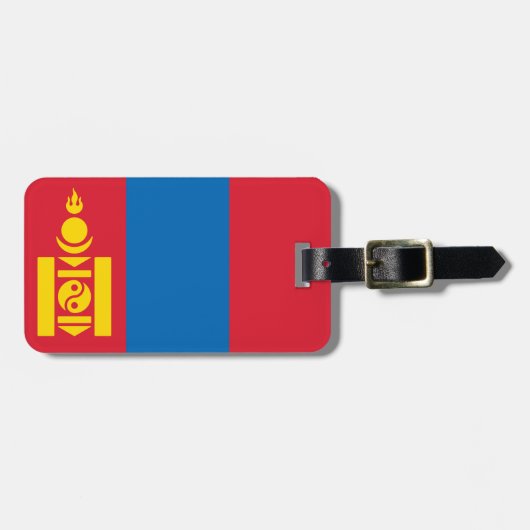 Flagge der Mongolei Gepäckanhänger (Vorderseite horizontal)