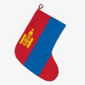 Flagge der Mongolei Großer Weihnachtsstrumpf (Vorderansicht (hängend))