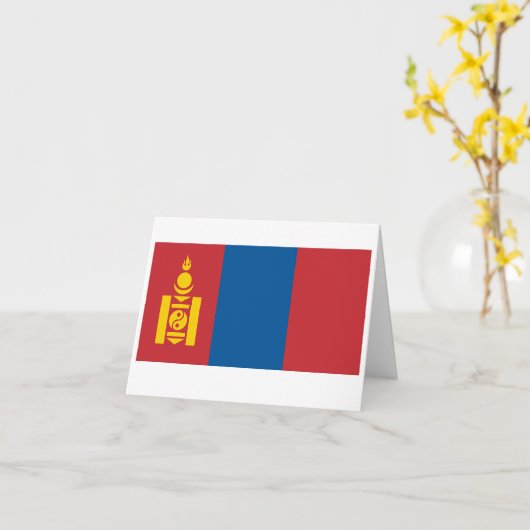 Flagge der Mongolei Karte (Gelbe Blume)