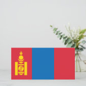 Flagge der Mongolei Karte (Stehend Vorderseite)